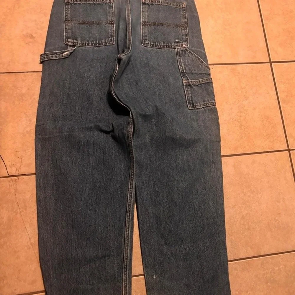 Baggy carpenter jeans in blue & gray Size 33x32